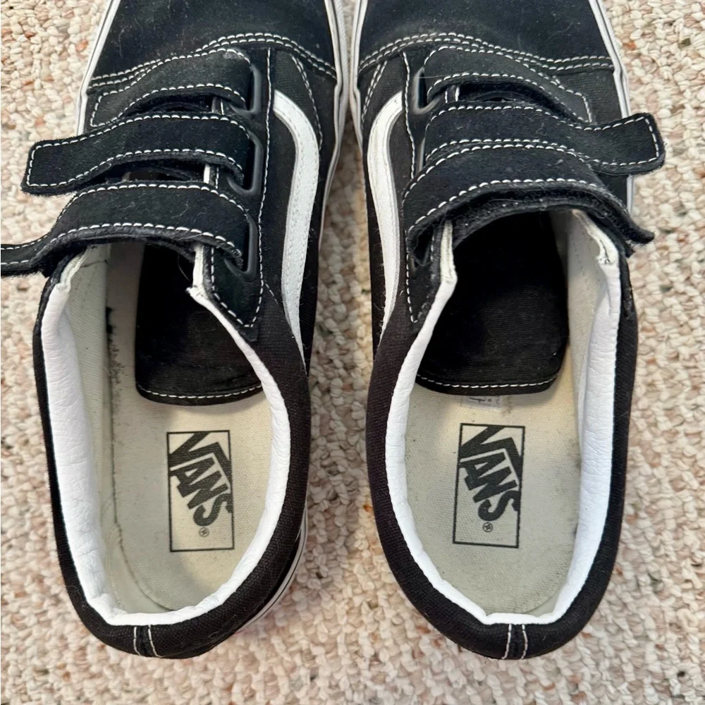 VANS Black and White Velcro Sneakers - Picture 3 of 8